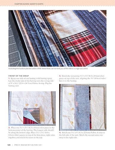 Image of Piece and Quilt as You Go: Techniques, Tips, and 24 Modern Designs Simplified (Landauer) Beginner's Guide with Step-by-Step Projects for Quilts, Bags, Scarves, and Potholders