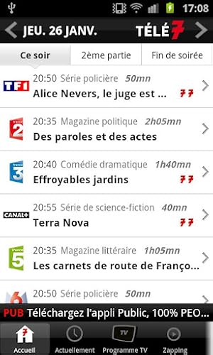 Télé7 programme TV – vue 2