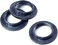 Vista 2 de 3 unids negro luz sombra collar anillo adaptador lámpara bombilla titular para lámpara E14 pantalla