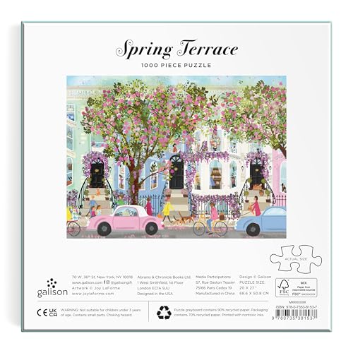 Rompecabezas de 1000 piezas para adultos Galison Springtime Terrace Joy Laforme 3