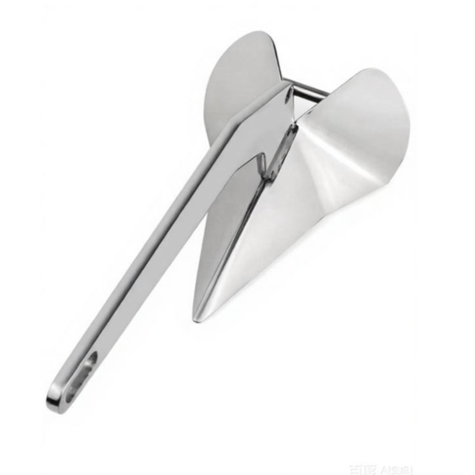 Ancla Marina Acero Inoxidable 316 Forma Triangular Sujeción Polido Resistente Adecuado para Embarcaciones Pequeñas Yates Muellaje Navegación, 3 Kg