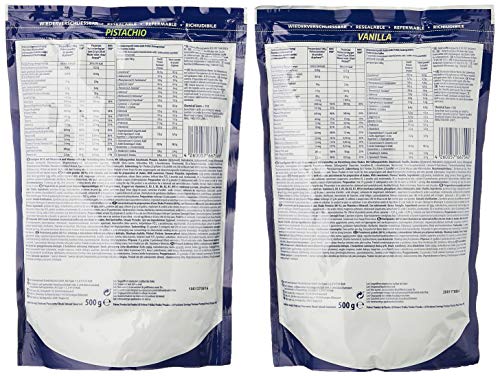 Inkospor Active Proteinshake Pro 80 Beutel 2er Mix Pack (2 x 500 g) Vanille/Pistazie, 1er Pack (1 x 1 kg)