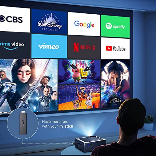 Image of TOPTRO Full HD Projector HQ1 Pro Android 9.0 Projector for Home 4K 6900 Lumens WiFi Bluetooth Built in Apps Wireless Display, HDMI, USB, Remote for Entertainment or Education Home Cinema Projector