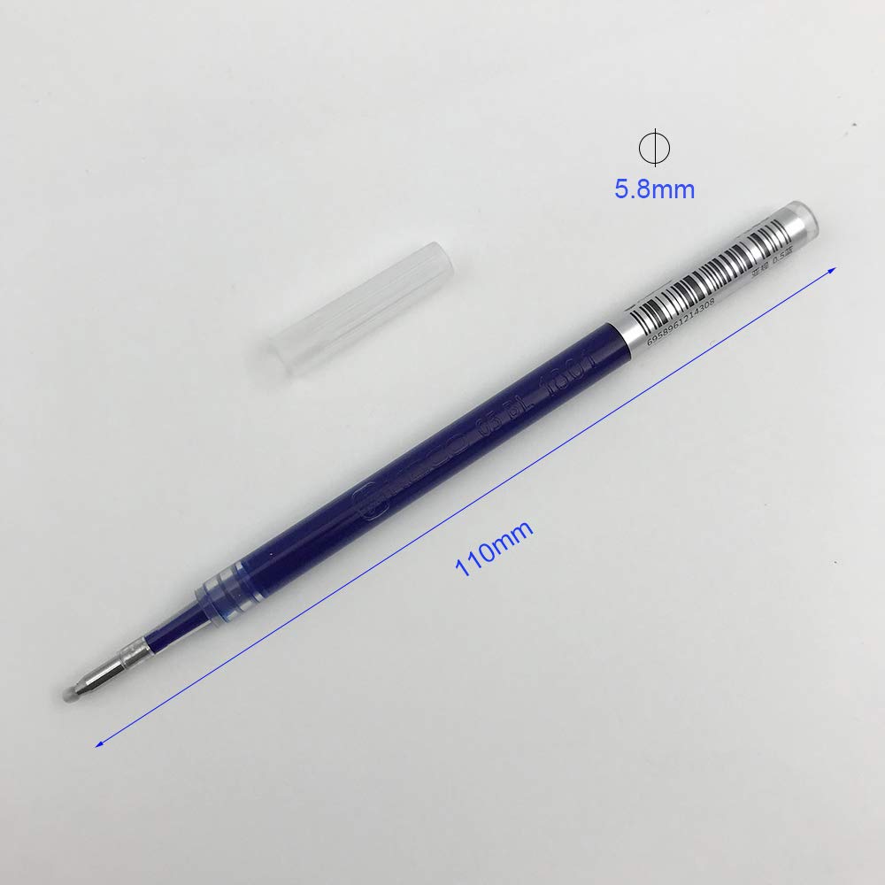 NINGSA G2 Ricariche Per Penne Gel | Punta Fine 0,5 Mm, Inchiostro Nero, Confezione Da 10, Universali - 2