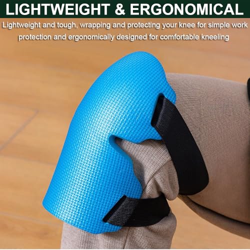 SUJAYU 2 Pack Gardening Knee Pads for Women, Soft Foam Knee Pads for Men Construction, Work Knee Pad for Women Men, Rodilleras Para Roofing Rodilleras Para Trabajo (Black)