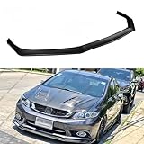 WheelX 3Pcs Front Bumper Lip Compatible with 2013-2015 Honda Civic, JDM CS Style Air Dam Lower Chin Spoiler Splitter Fit for 13-15 Sedan, Protection Body Kit (Matte Black)