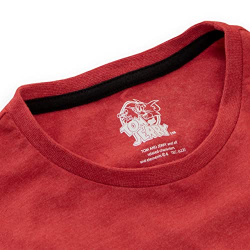 Tom and Jerry Boys' Cartoon T-Shirt Size 7, Red3