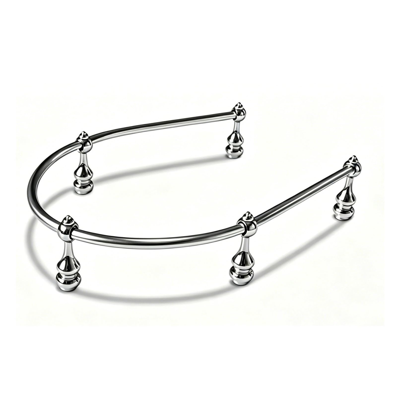 Tyzlup Silver Shelf Guard Rail Set Bendable, 16 20 24 36 39In Flexible Aluminum Alloy Railing Bar, Anti-Fall Rail For Kitchen, Cabinet, Bar, Display Rack(,94Cm/37.0In)