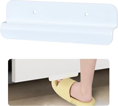 Cabinet Foot Pull for Trash Can - Touchless Handle for Full Overlay Cabinet Door 1pcs, White