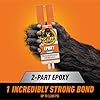 Gorilla 2 Part Epoxy, Clear Epoxy, 0.85 Ounce Syringe (Pack of 2) - 5 Minute Set, Incredibly Strong Bonding