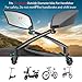 BriskMore Handlebar Bike Mirror, Scratch Resistant Glass Lens, Ajustable And Rotatable Safe Rearview Bicycle Mirror for Left Side BT-016L