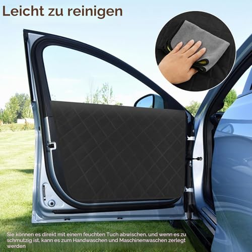 2 x Hunde-Autotürschutz, Oxford-Tuch, kratzfest, Innenschutz, abnehmbar, einfache Installation, für Autos, SUVs, Rücksitz, wasserdicht, Innenabdeckung, Kratzschutz