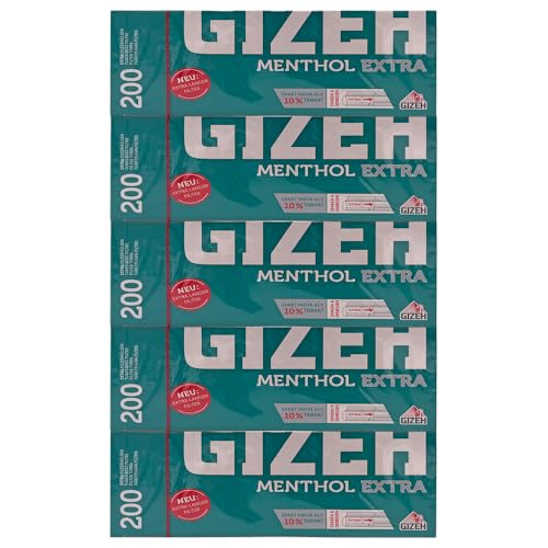 Gizeh Mentol EXTRA Zigarettenhülsen 1000 Stück (5 x 200)
