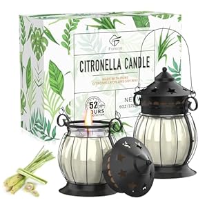 Funxim Citronella Kerze im Glas, 2 Stücke