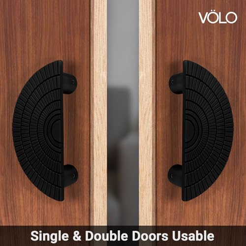 Image of VOLO Main Door Handle - Heavy Duty Pull Handle for Wooden & Glass Doors in Home, Office & Hotel Use (Model: S-626) - Pack of 1 Set (Black - 96MM)