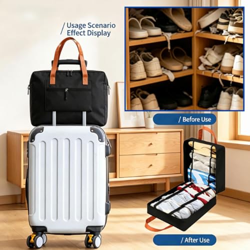 Bolsas plegables zapatos evitan suciedad en maleta de viaje de negocios 4