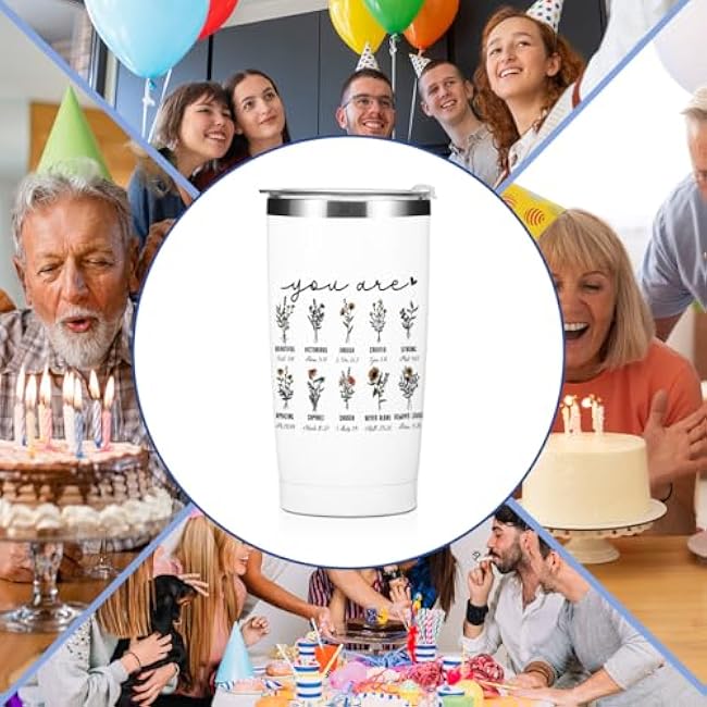 Christian Gifts for Women 20 oz Insulated Tumbler Flowers Coffee Mug Travel Mug Thermal Cup Faith Based Gifts Religious Gifts Inspiration Gifts for Women Daughter Water Bottle Leak Proof Tumblers