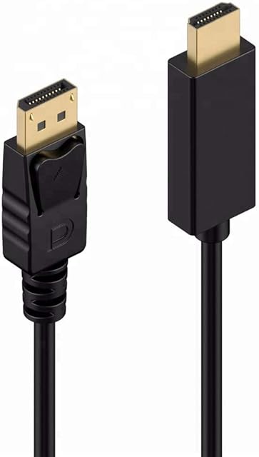 Excalibur - DisplayPort DP to HDMI Gold Plated Cable Lead Wire 4K UHD Ready 1080p Laptop (2 Metre)