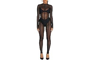 Leopard See Through Bodysuit Rompers