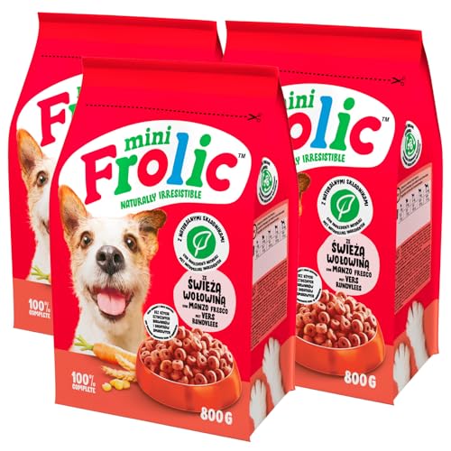 Frolic Mini Cibo Secco per Cani con Manzo e Carote, 800g