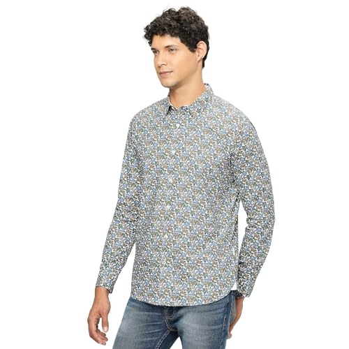 Image of Pepe Jeans Men's Casual Shirt | Trendy Printed Shirt for Men| Regular Fit | Full Sleeve | Available in Plus Size, Cotton
