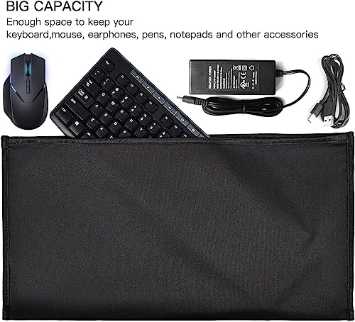 Image of Jesra Dust Productive Bag Case Sleeve Pouch for Universal Keyboard, Logitech /Razer /Das /Havit /Apple Magic Keyboard Protector, Wireless /Wire Computer /Gaming PC Keyboard Dust Cover-Black
