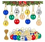 Christmas Mini Balls Ornaments 16mm, 120 PCS Colorful Xmas Balls Baubles Tiny Shatterproof, Christmas Tree Hanging Pendant for Xmas Tree Balls Decorations - Image 1