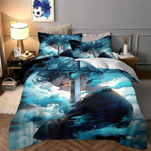 Parure de lit style japonais pour chambre d'adolescent et adulte déco animation 3 pièces double