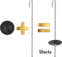 Vista 2 de Sujetador de protección de pájaros para panel solar, 50 juegos de clips de protección para sujetar malla de alambre a paneles solares, cierre