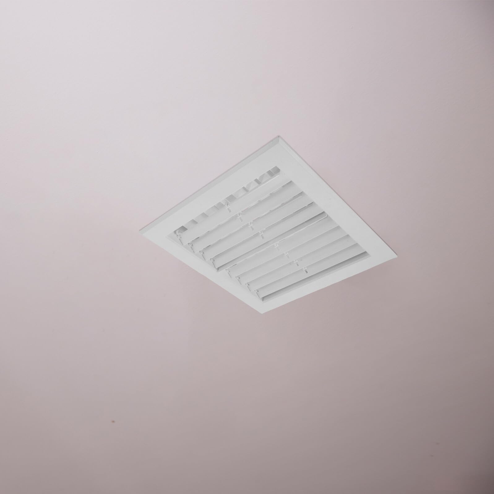DOITOOL Griglia di Ventilazione Rotonda in Abs per Condizionatore D'aria Centrale, Bocchetta di Ventilazione Doppio Strato Alette Regolabili, Copertura Presa D'aria Quadrata-to-rotonda