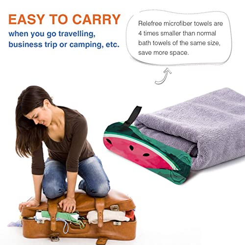 Quick Dry Towel Summer-Watermelon-Cool Camping Towel Travel Towel Lightweight Sports Towel,Gym,Hiking,Bath,Yoga #TOP3