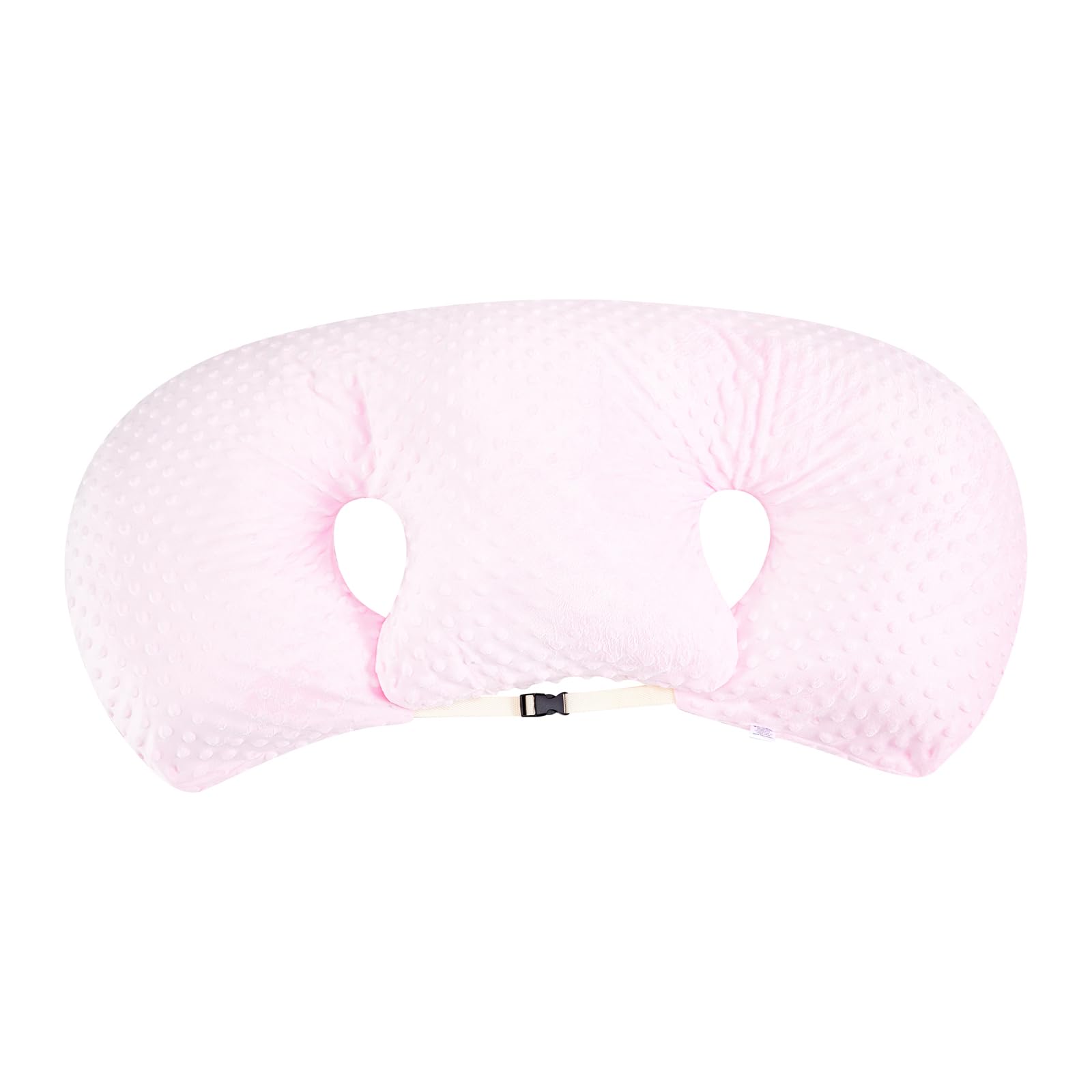 Qianderer Cuscino multifunzionale per allattamento gemelli, cuscino per allattamento per donne incinte, lavabile in lavatrice, in tessuto di cotone, cuscino di supporto doppio, 20 cm (rosa, 20 cm)