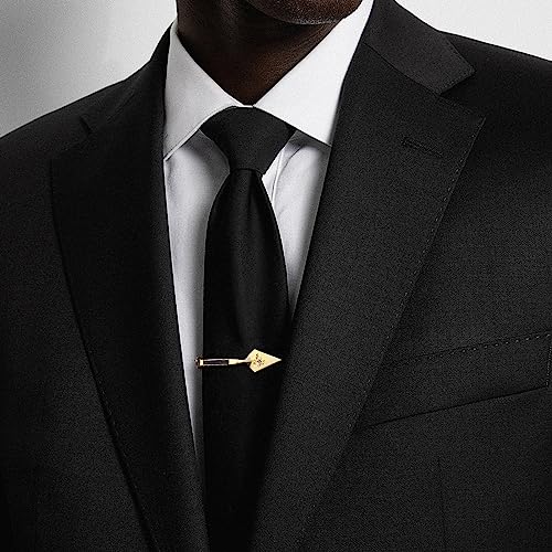 AMITER Masonic Tie Clip and Cufflinks Set, 18K Gold Mens Necktie Bar Cuff Links Personalized Gift for Freemason Husband Father Boyfriend4