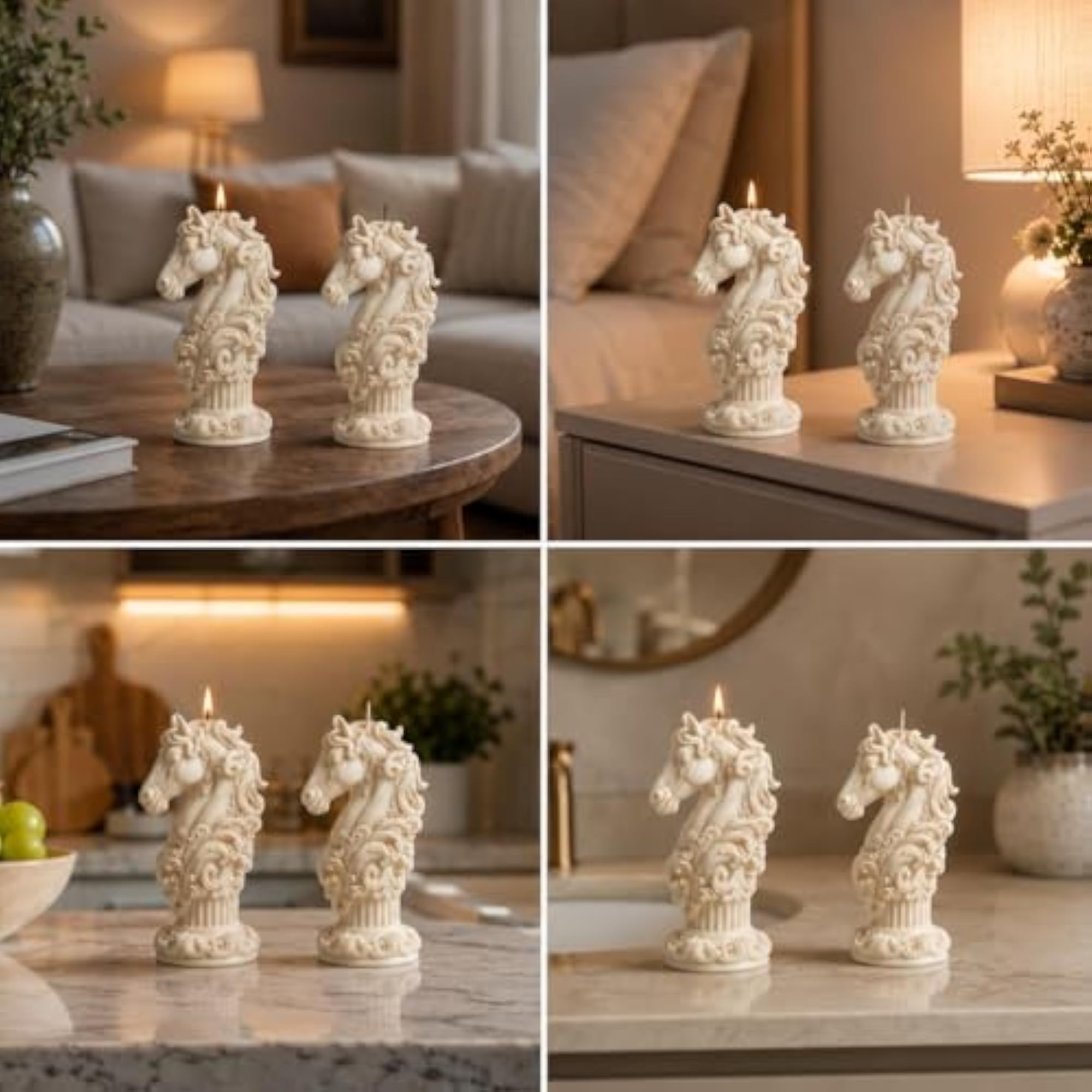 Artistic 3D Sculpted Soy Wax Candle for Home Décor