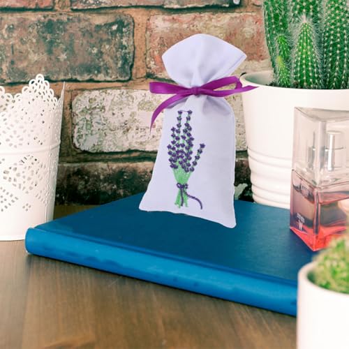 9 bolsas de saco de lavanda de algodón con cordón miniatura 6