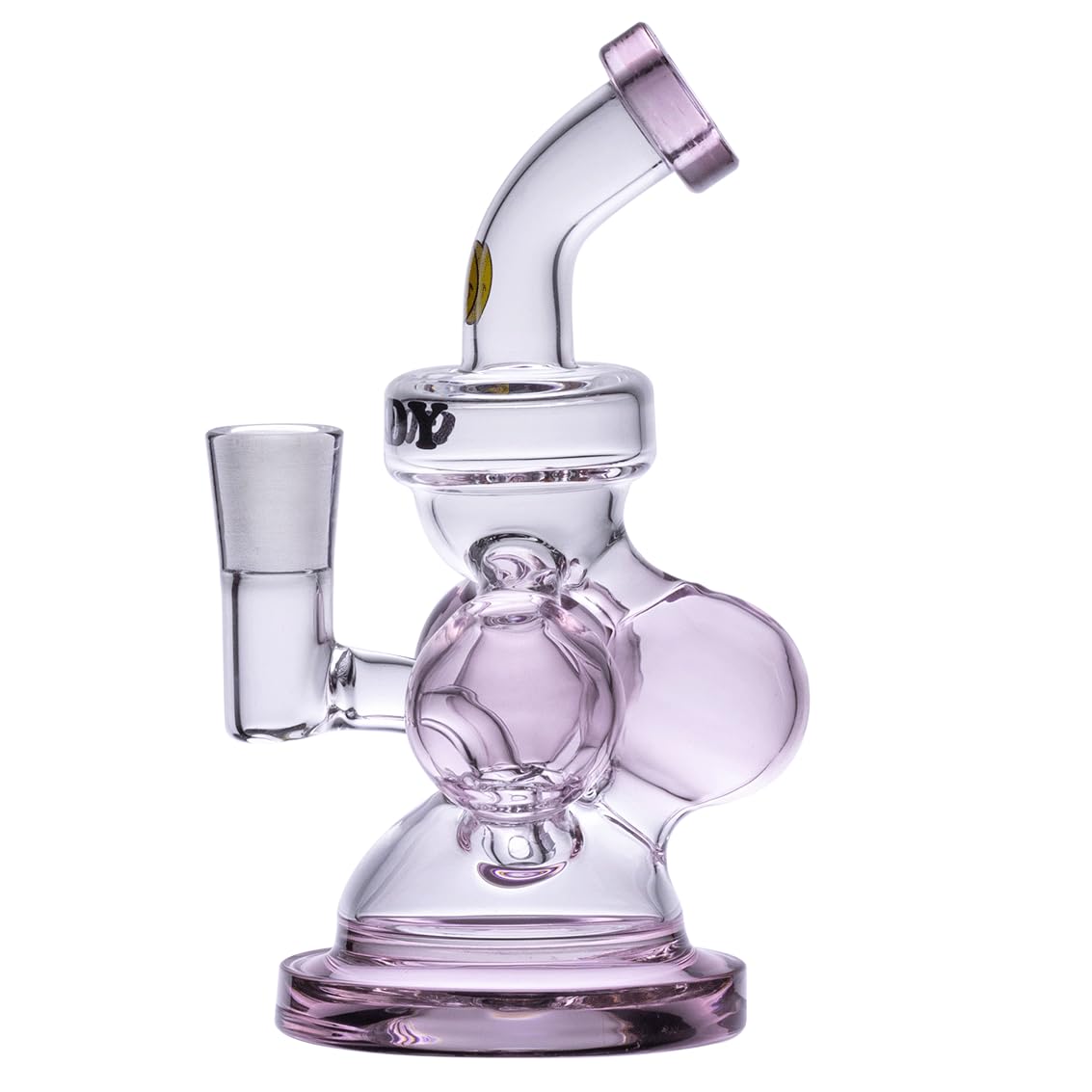 Goody Glass Atom Mini Dab Rig 4Piece Kit Bong Pipe à eau - Rose