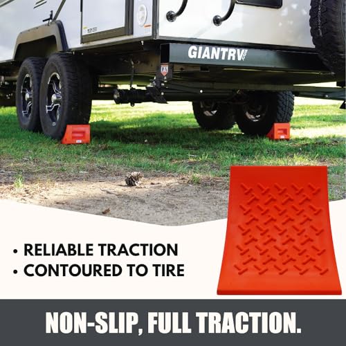 Securityman SWHEELCHOCK Heavy Duty Wheel Chocks (2 Pack) - Durable, Non-Slip, Solid Rubber Wheel Chocks For Boat Trailers, Rv thumb #3