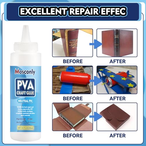 image for Mosconly PH Neutral PVA Glue, 8.5 Oz Art Precision Craft Glue, Archiva