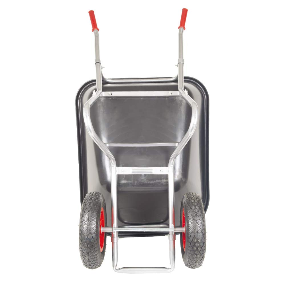 BPA 2-Rad Schubkarre groß 240L – Großmuldenkarre mit PP-Mulde | Agrarkarre Silokarre für Stall, Hof & Garten | verzinkter Rahmen & Luftbereifung