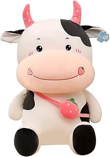 Amosfun 1 Peça Ano Do Boi Brinquedo De Pelúcia Decorações De Morango Decoração Do Carro Decoração De Casa Adorno Do Ano De Boi Adorno De Casa Mascote De Vaca De Pelúcia Brilho Labial