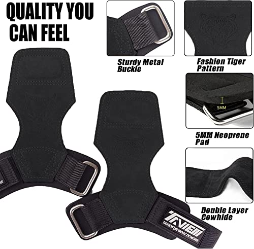 TAVIEW Lifting Wrist Straps for Olympic Weightlifting Powerlifting, Bodybuilding, Functional Strength Training, for Crossfit - Image 2