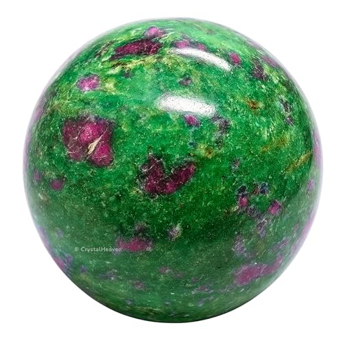 Image of Certified Crystal Ruby Zoisite Ball for Meditation - Premium Crystal Vastu Items for Home and Feng Shui Items for Good Luck - Ideal for Pooja Supplies and Spiritual Practices (2 Inch)