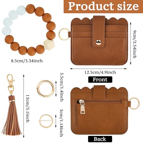 Image of Wristlet Wallet for Women with Keychain - RFID Card Holder Small Wallet Wristlet with Key Ring