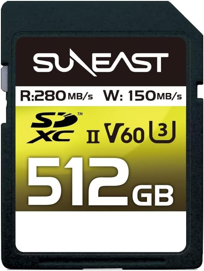 Ultimate Pro 64GB SDXC UHS-II Memory Card — Up to 280MB/s, 100MB/s Write, V60, C10, U3, High Speed SD Card for 4K UHD 60fps Video, DSLR and Camera