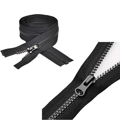 2 piezas cremalleras de costura para coser manualidades nailon cremalleras por metros para coser resina pantalón cremallera (cremallera de 70 cm)