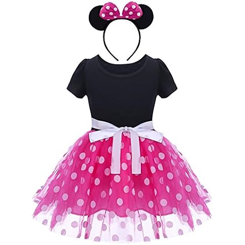 IWEMEK Bebé Niña Vestido de Fiesta Princesa con Diadema Cover