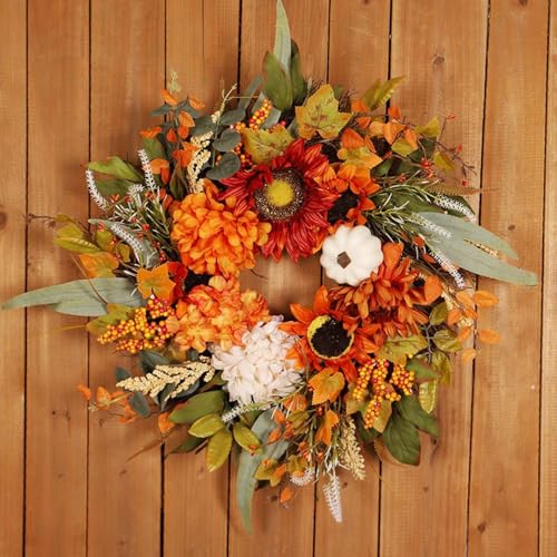 Couronne d'automne pour Thanksgiving et déco de porte champêtre