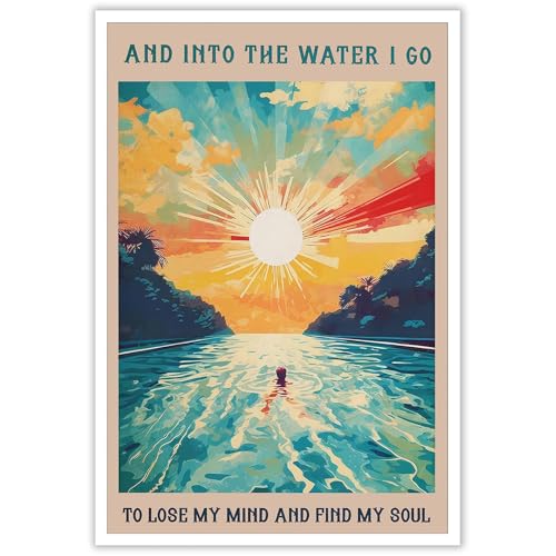 Cozy Sunrise Sunset Landscape Canvas Wall Art Into The Water