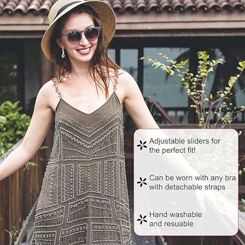 Image of CURATED CART Embroidered Flower Lace Bra Straps for Women -