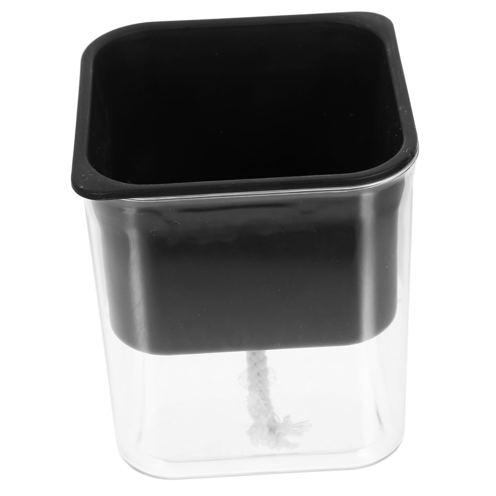 Toddmomy 4 Pièces Pot de Fleur Auto Irrigant Transparent Noir Jardinière Double avec Eau et Arrosage Automatique Pot Succulent Durable pour Intérieur et Extérieur